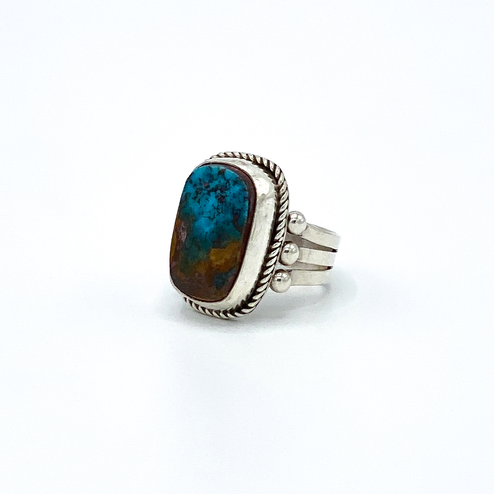 Natural Pilot Mountain Turquoise Ring - Image 2