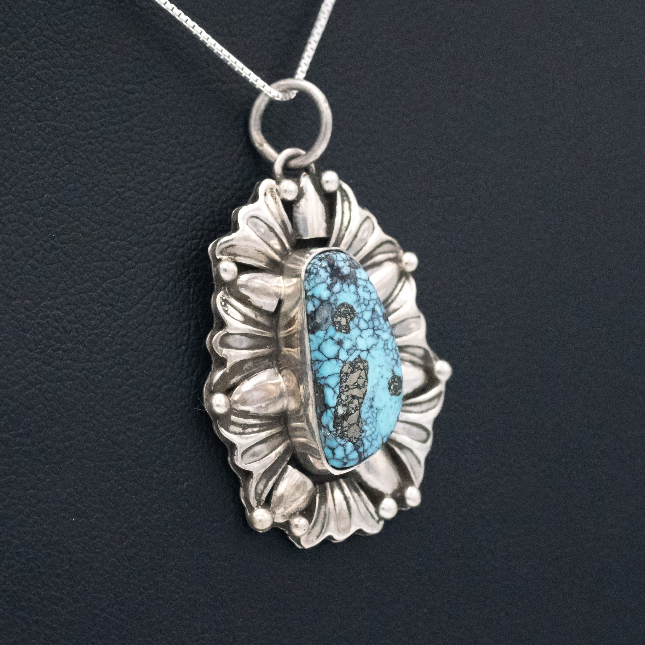 Natural Ithaca Peak Kingman Pendant - Image 2