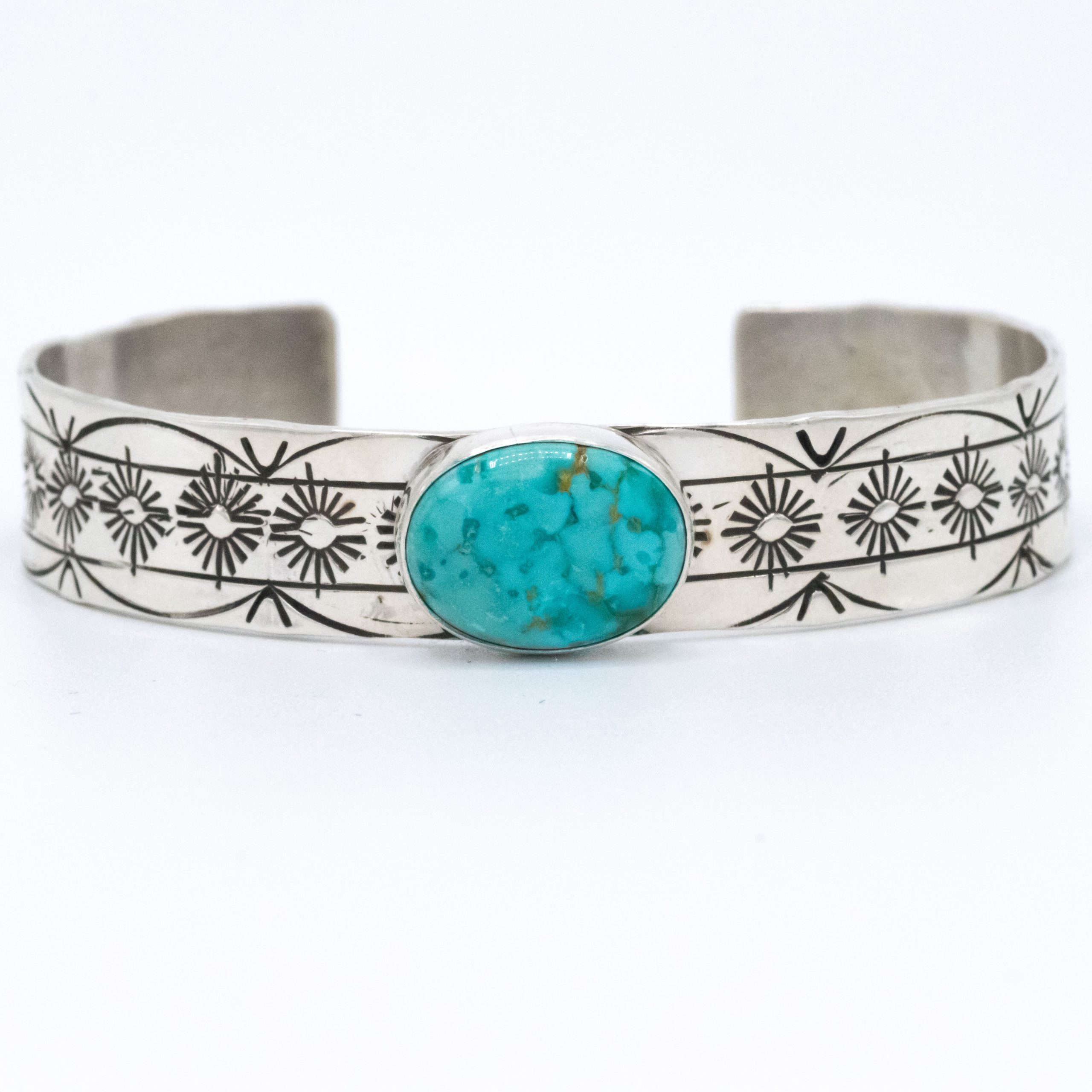 Stamped Silver Verde Valley Cuff