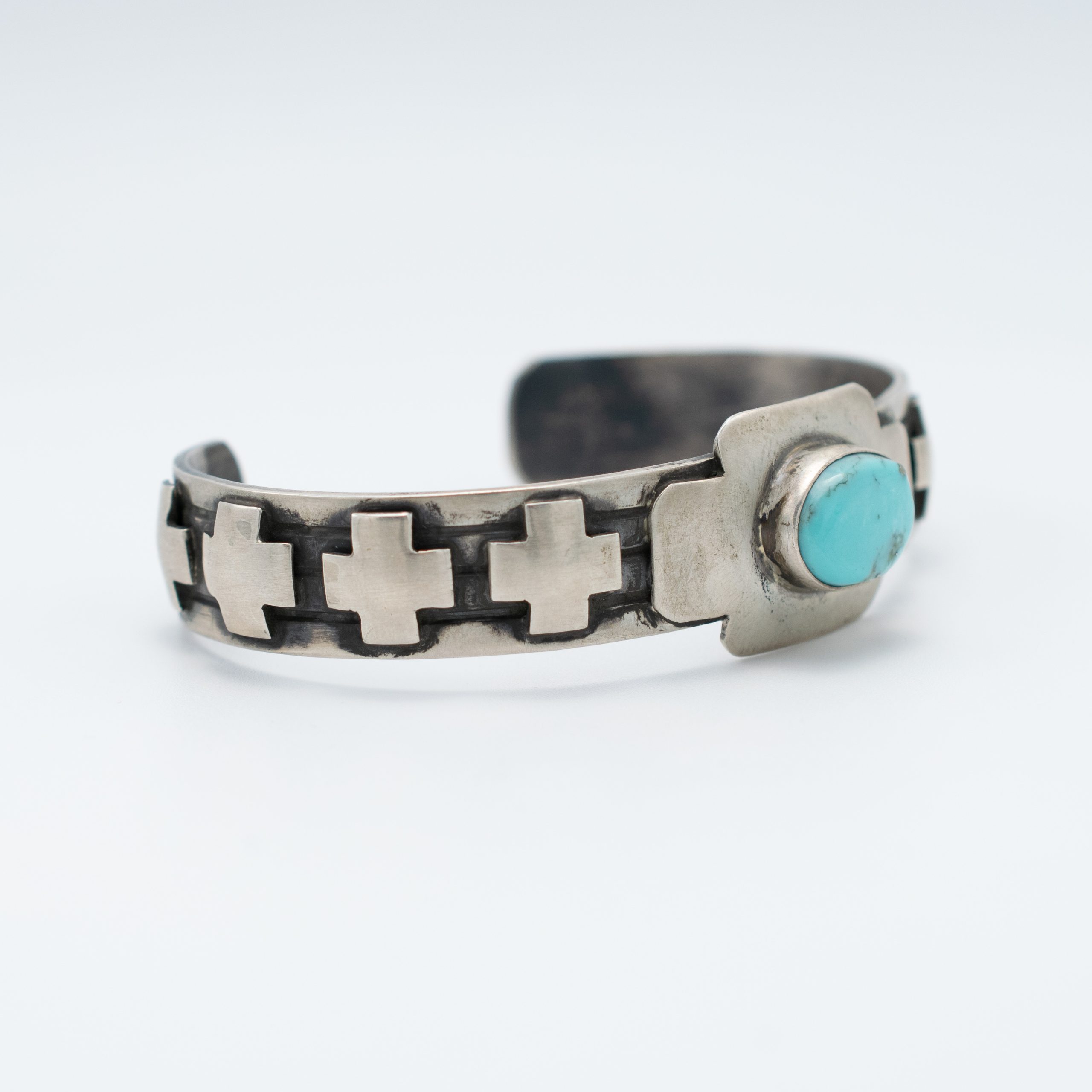 Dry Creek Turquoise Spider Woman Cross Bracelet - Image 2