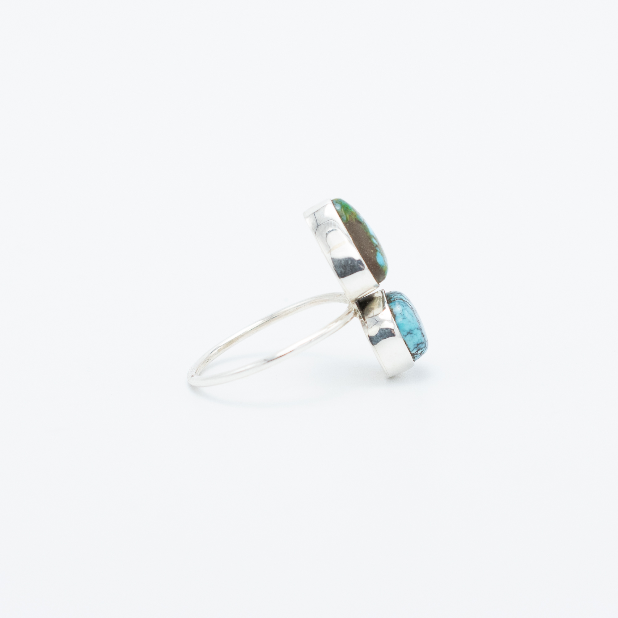 Blue Moon Turquoise & Kingman Turquoise Ring - Image 3
