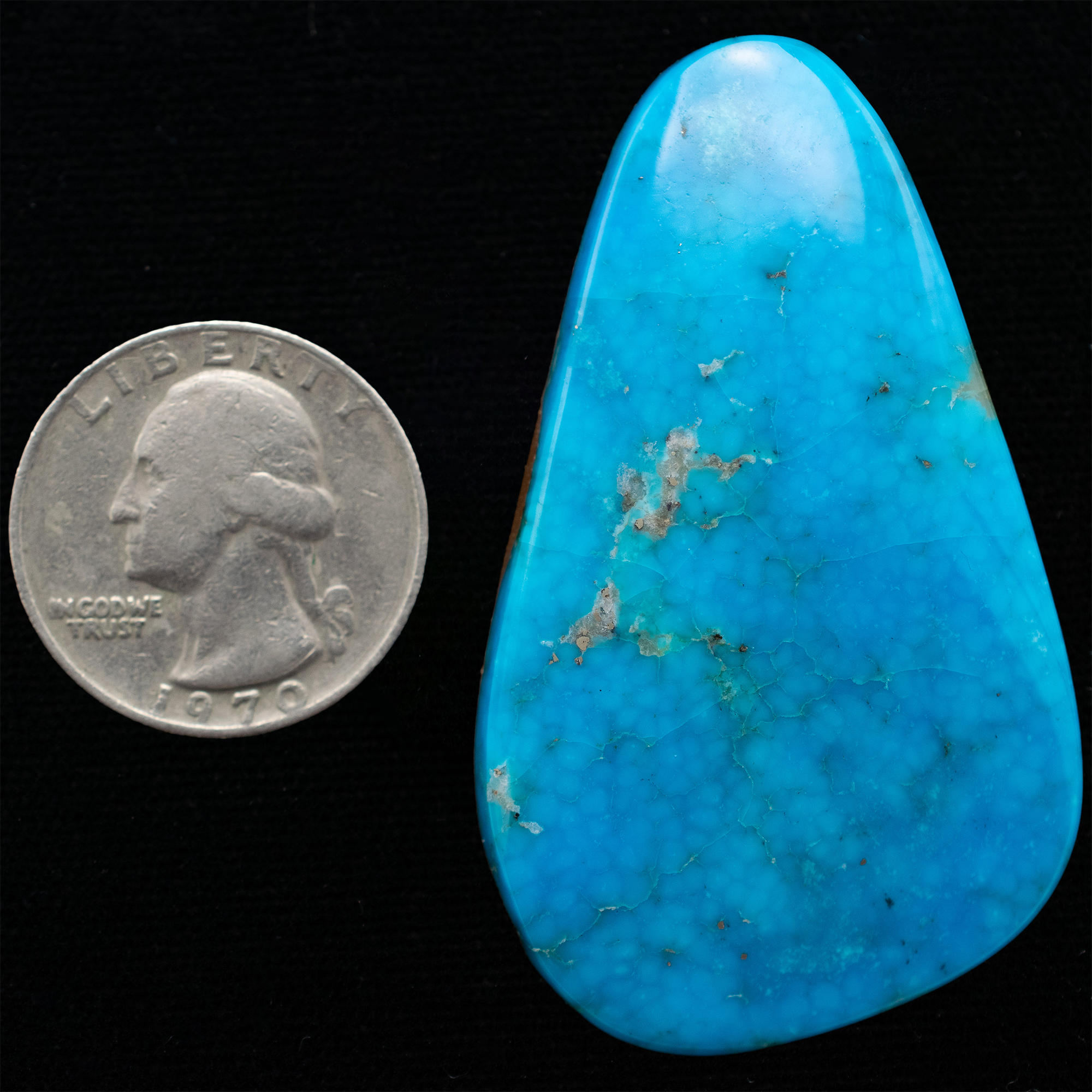 Stabilized Kingman Turquoise Cabochon - Image 2