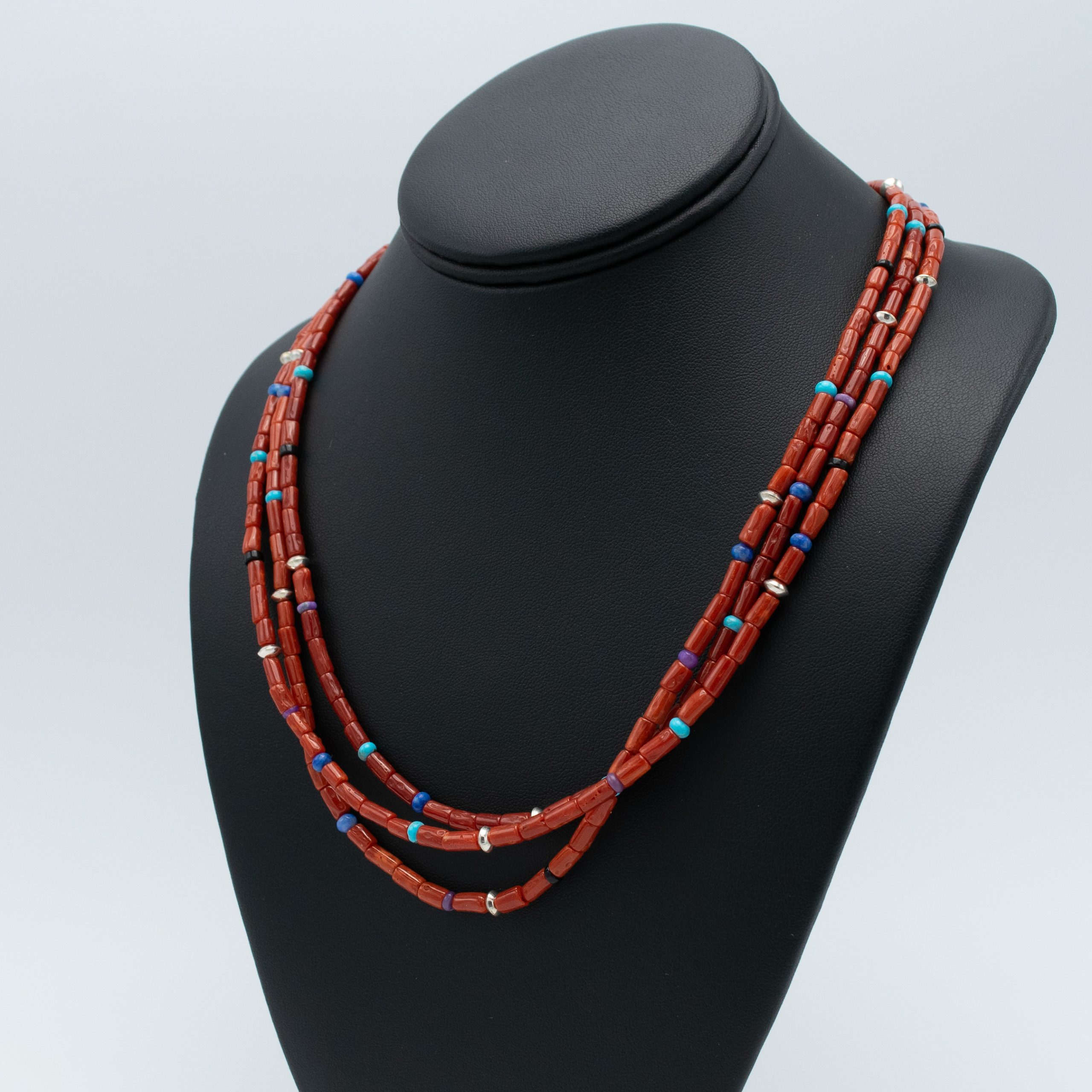 Red Coral Bead Necklace - Image 3