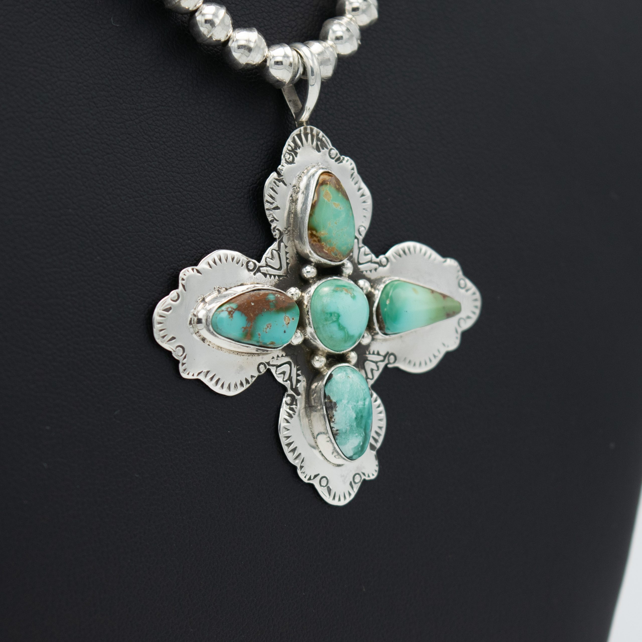 Royston Turquoise Cross Pendant - Image 2