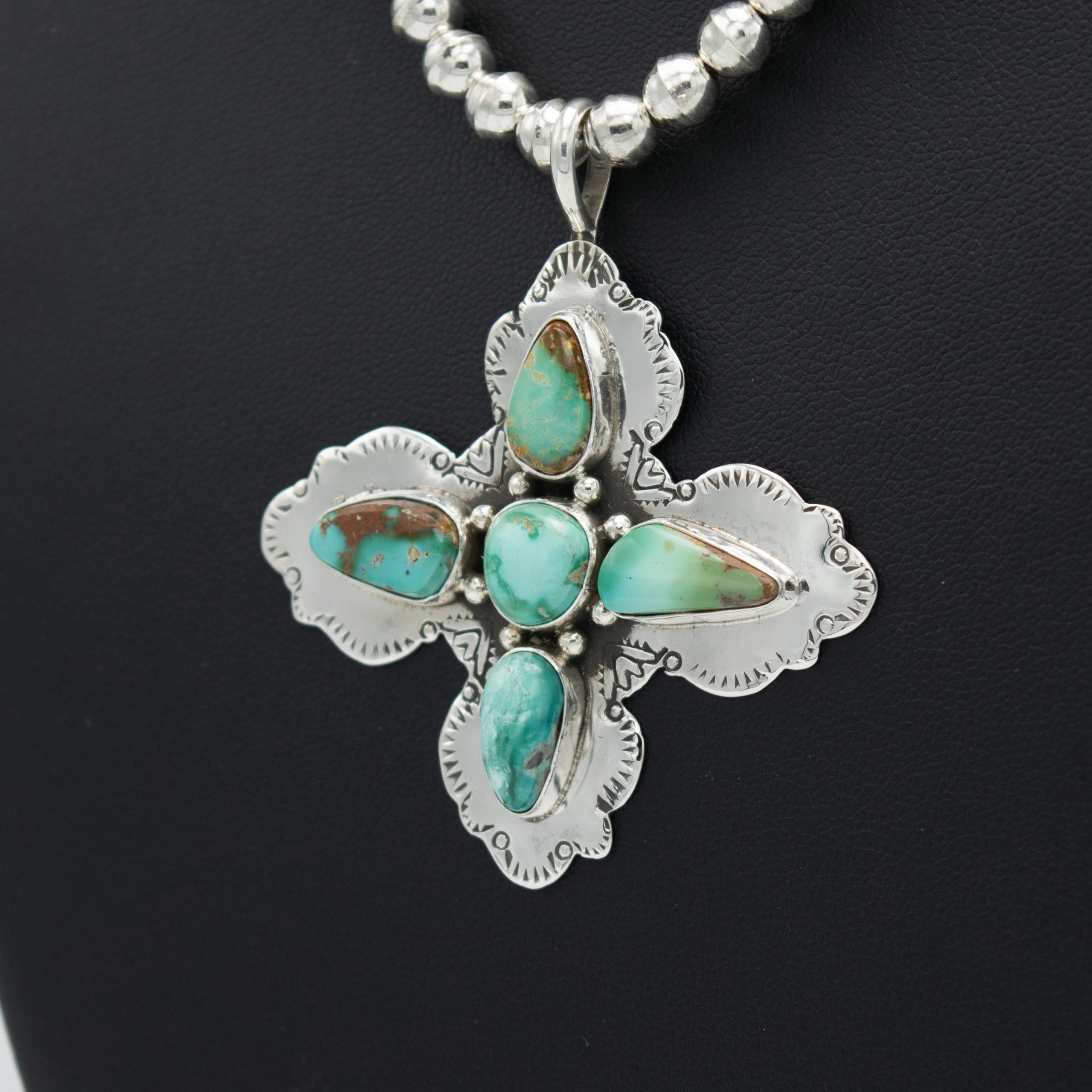 Royston Turquoise Cross Pendant - Image 3