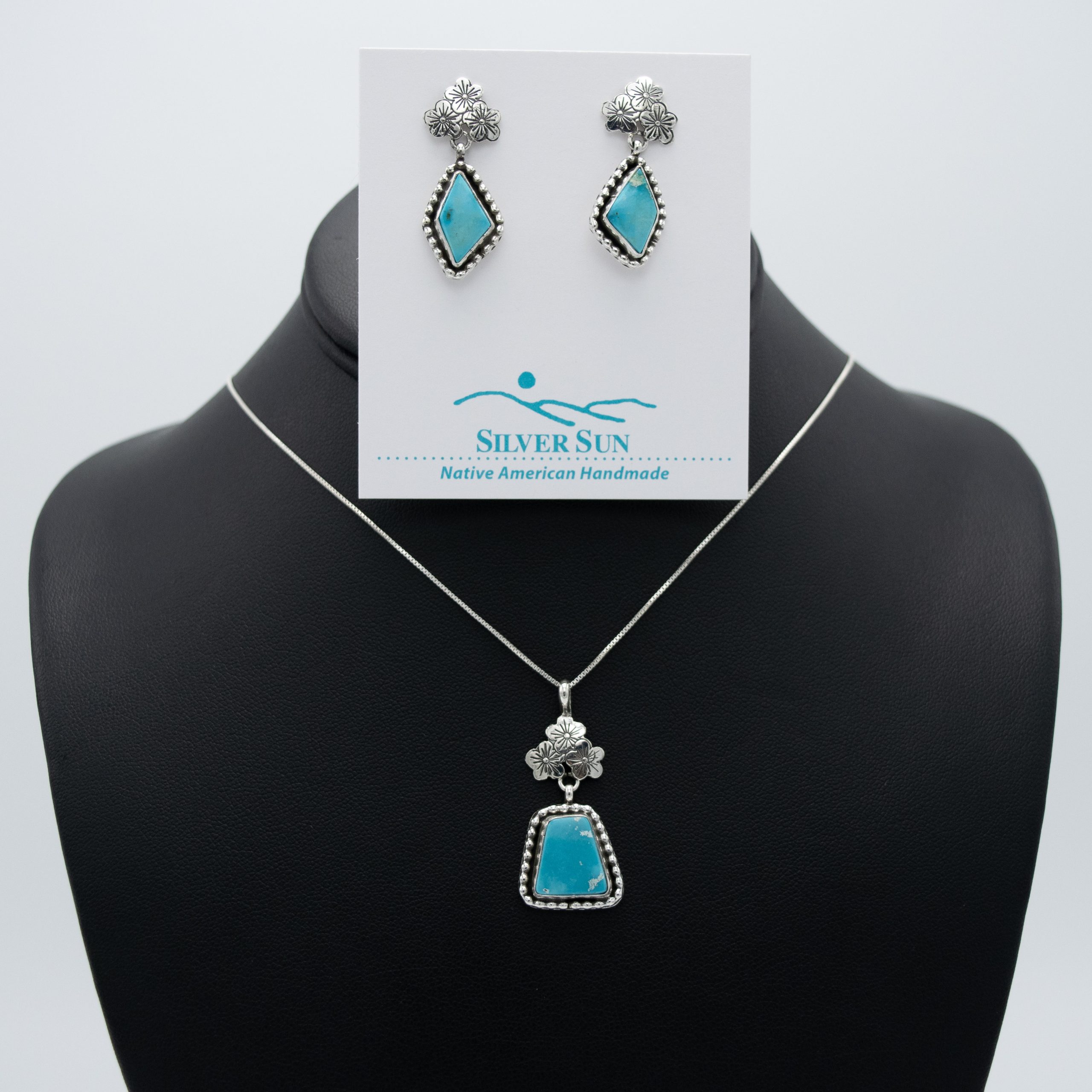 Candelaria Turquoise Pendant & Earring Set