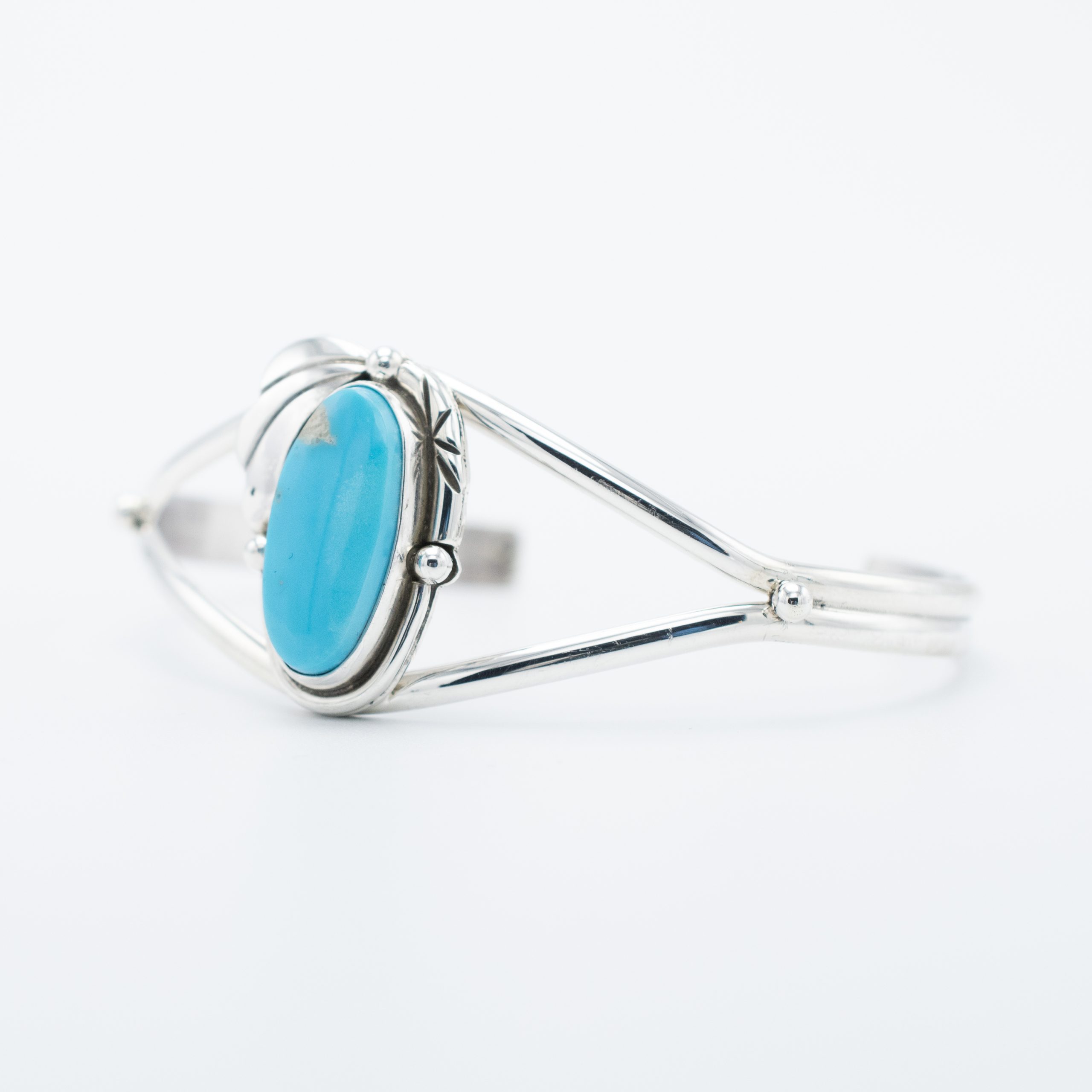 Sleepling Beauty Turquoise Silver Leaf Bracelet - Image 3