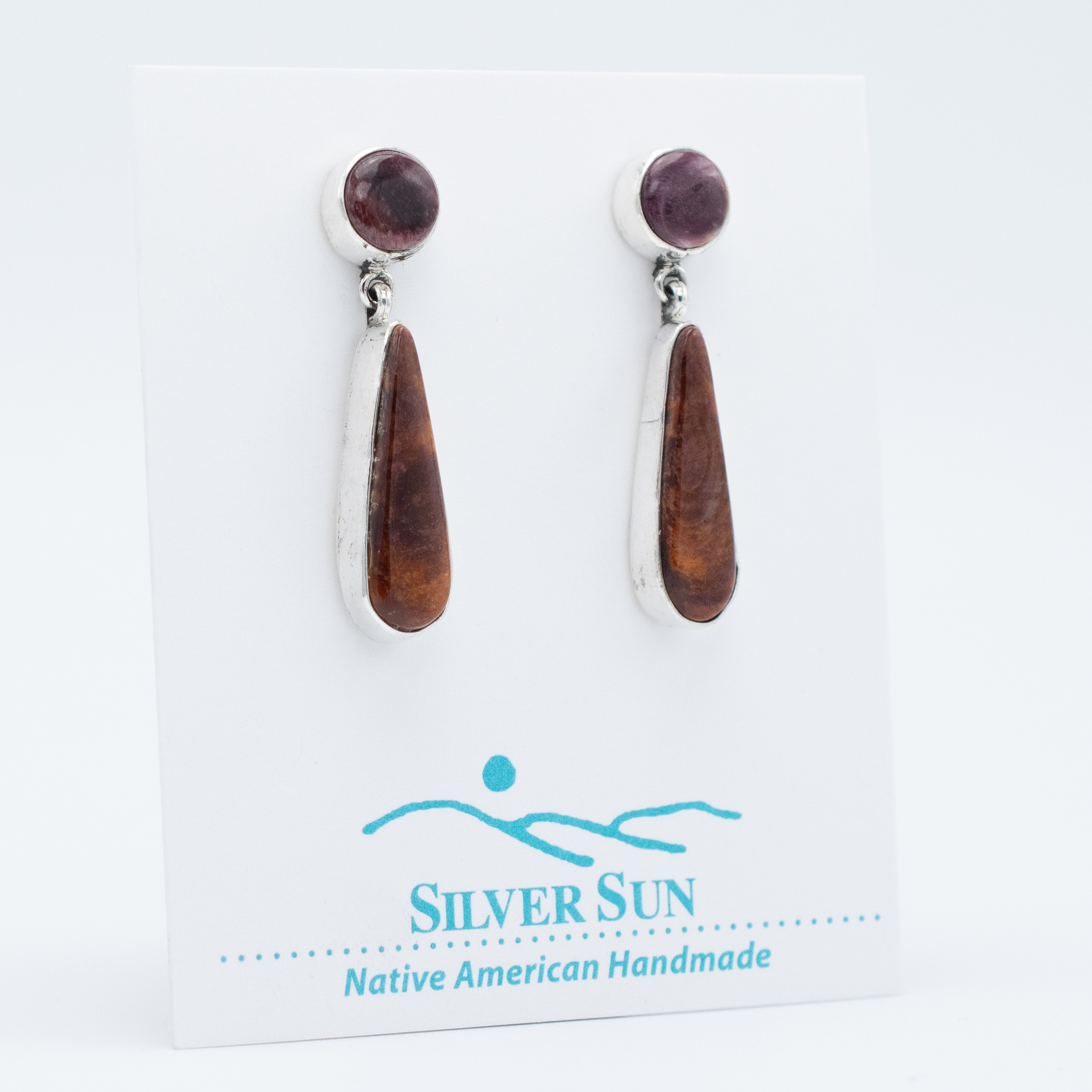 Purple Spiny Oyster Earrings - Image 2