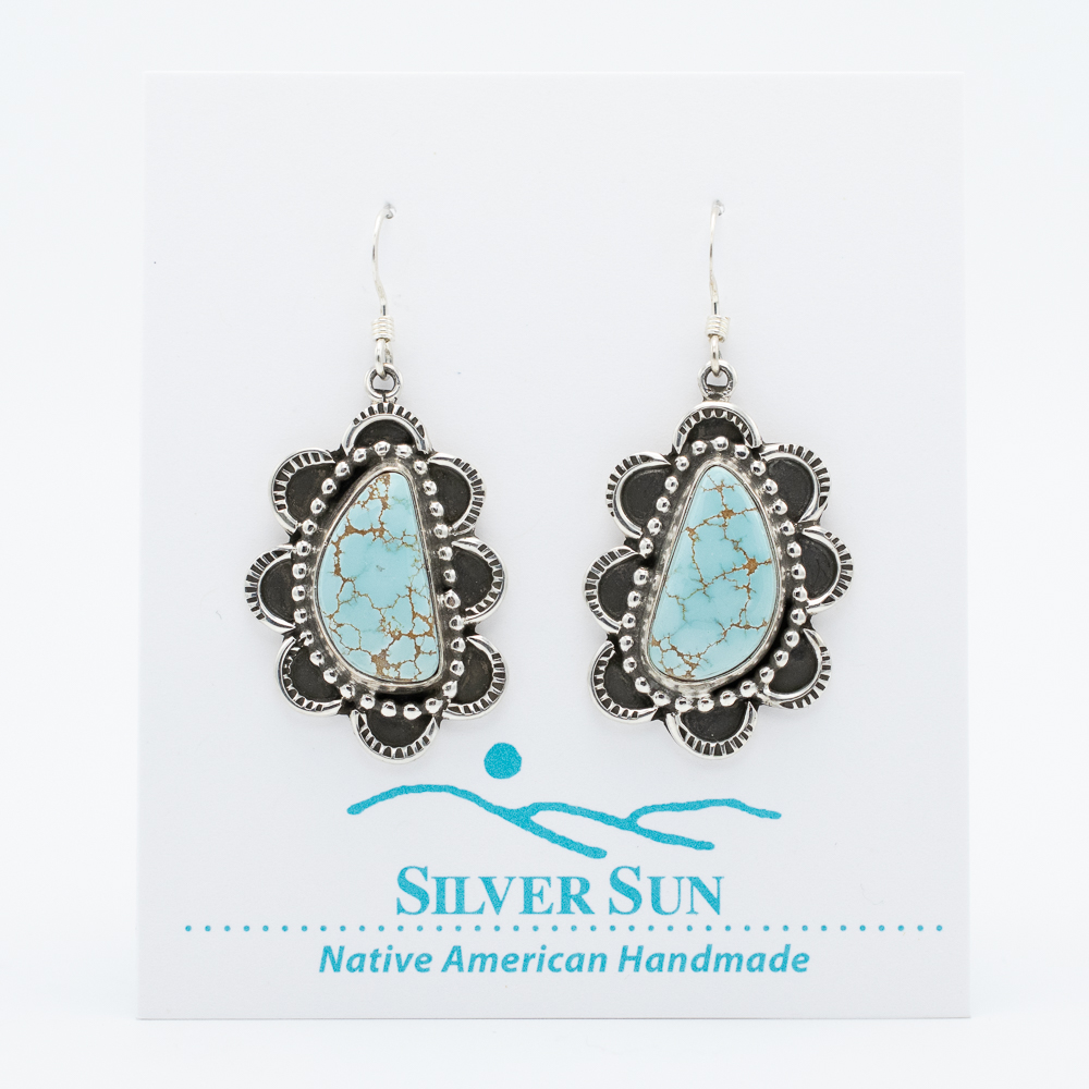 Number 8 Turquoise Earrings