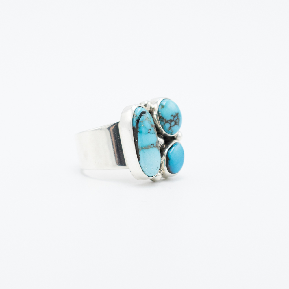 Bisbee Turquoise Cluster Ring - Image 2
