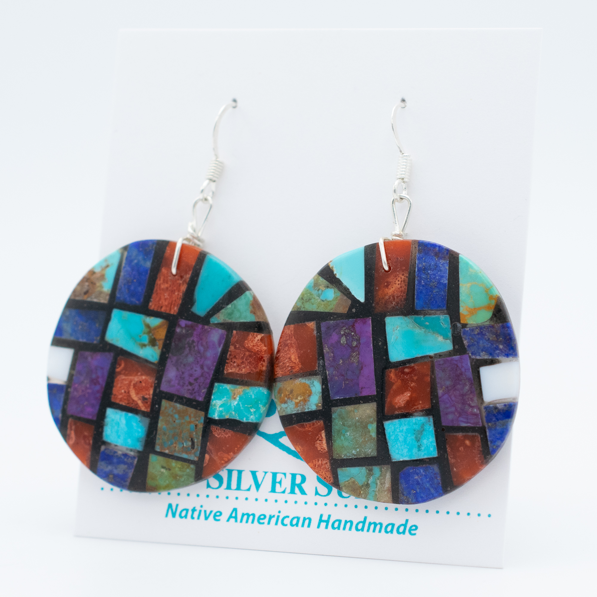 Mosaic Inlay Earrings - Image 3