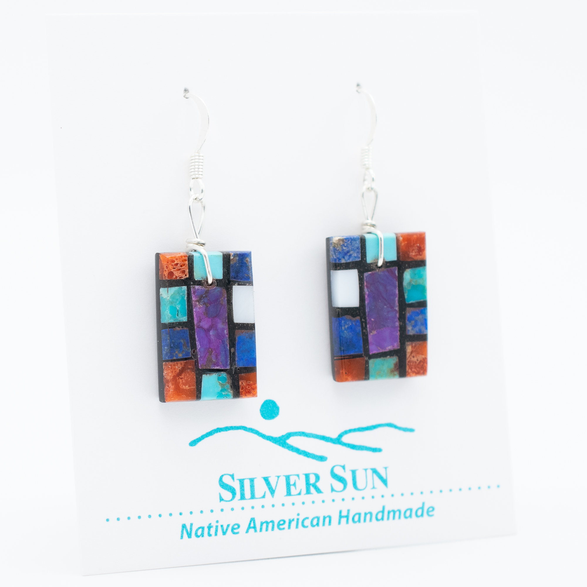 Mosaic Inlay Earrings - Image 2