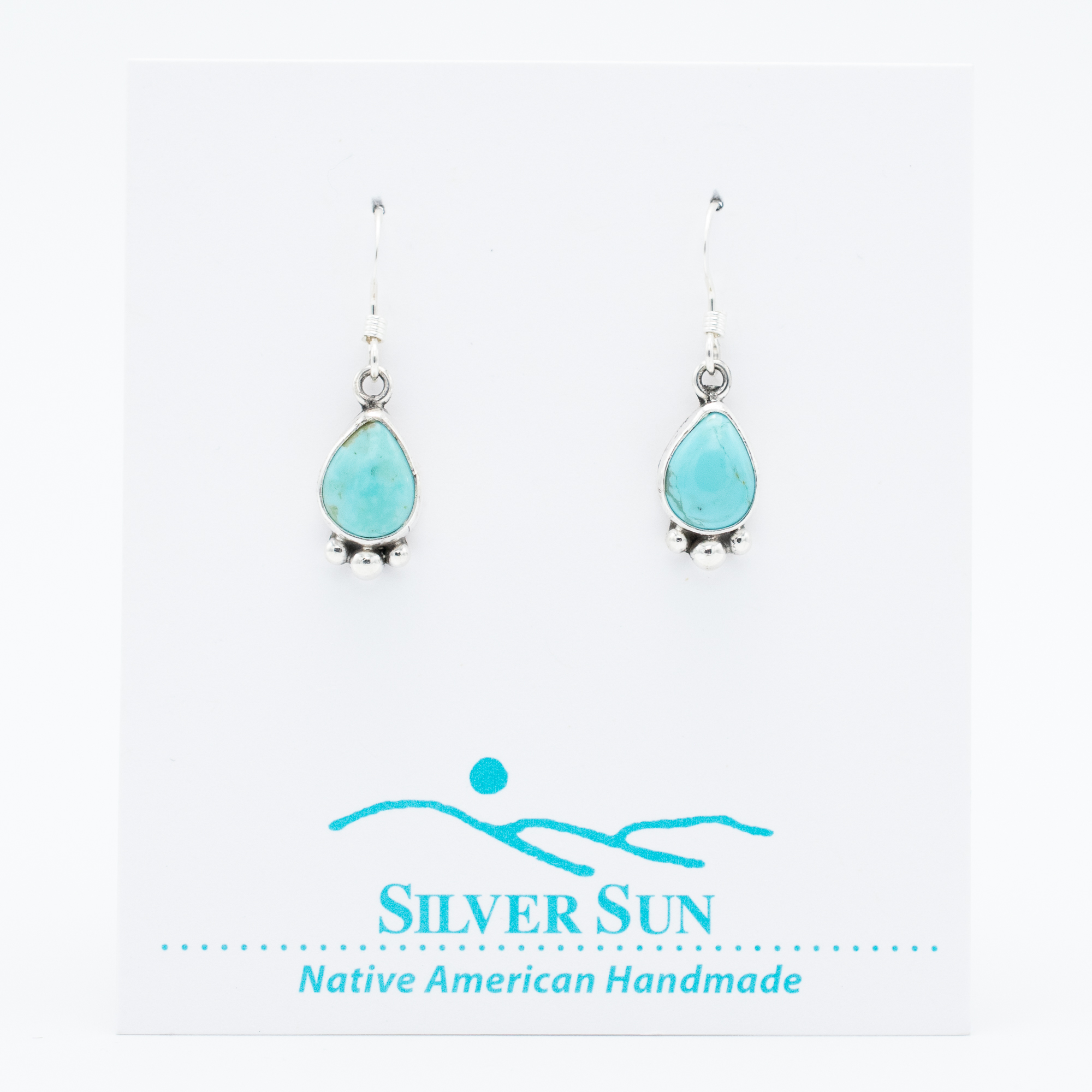 Kingman Turquoise Teardrop Earrings