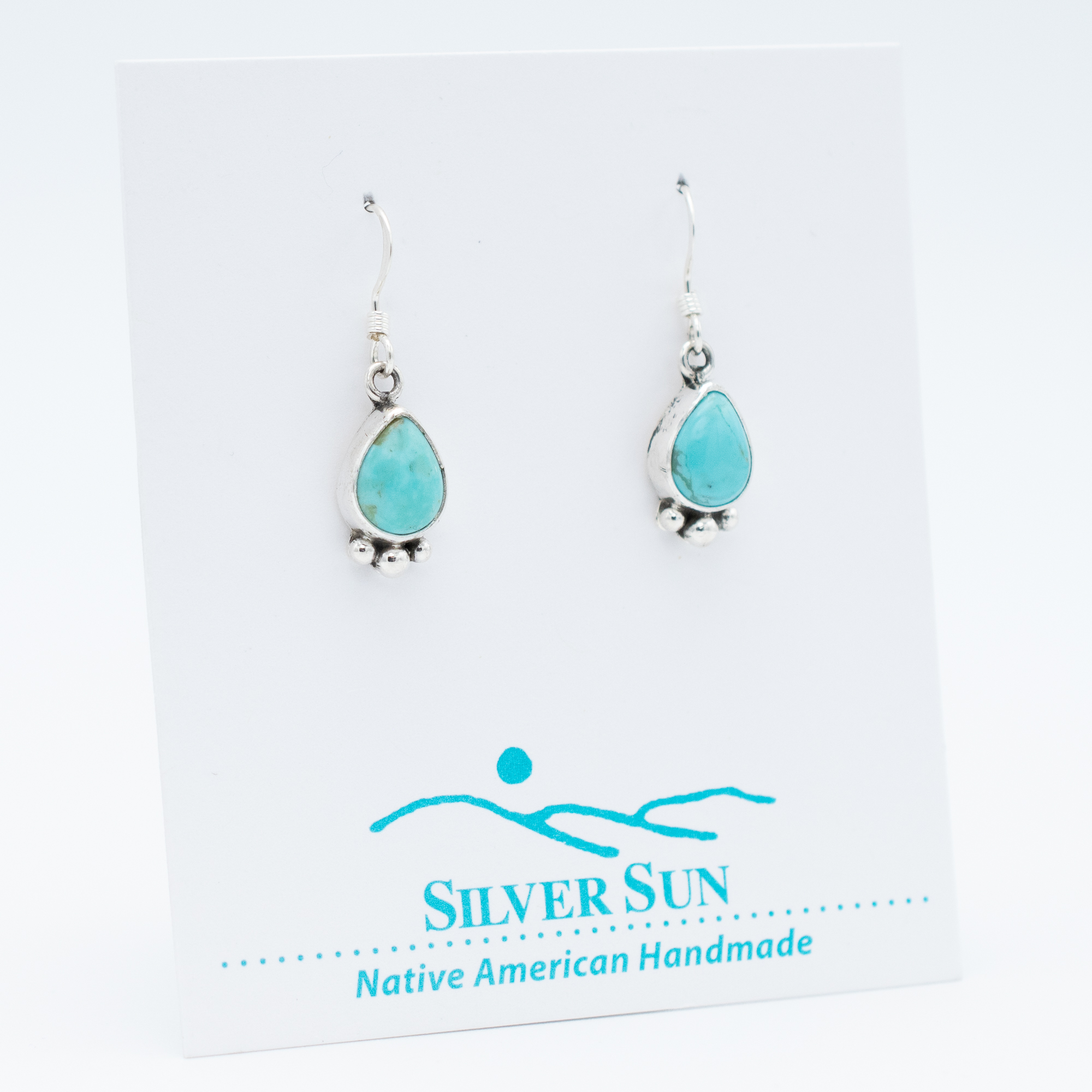 Kingman Turquoise Teardrop Earrings - Image 2