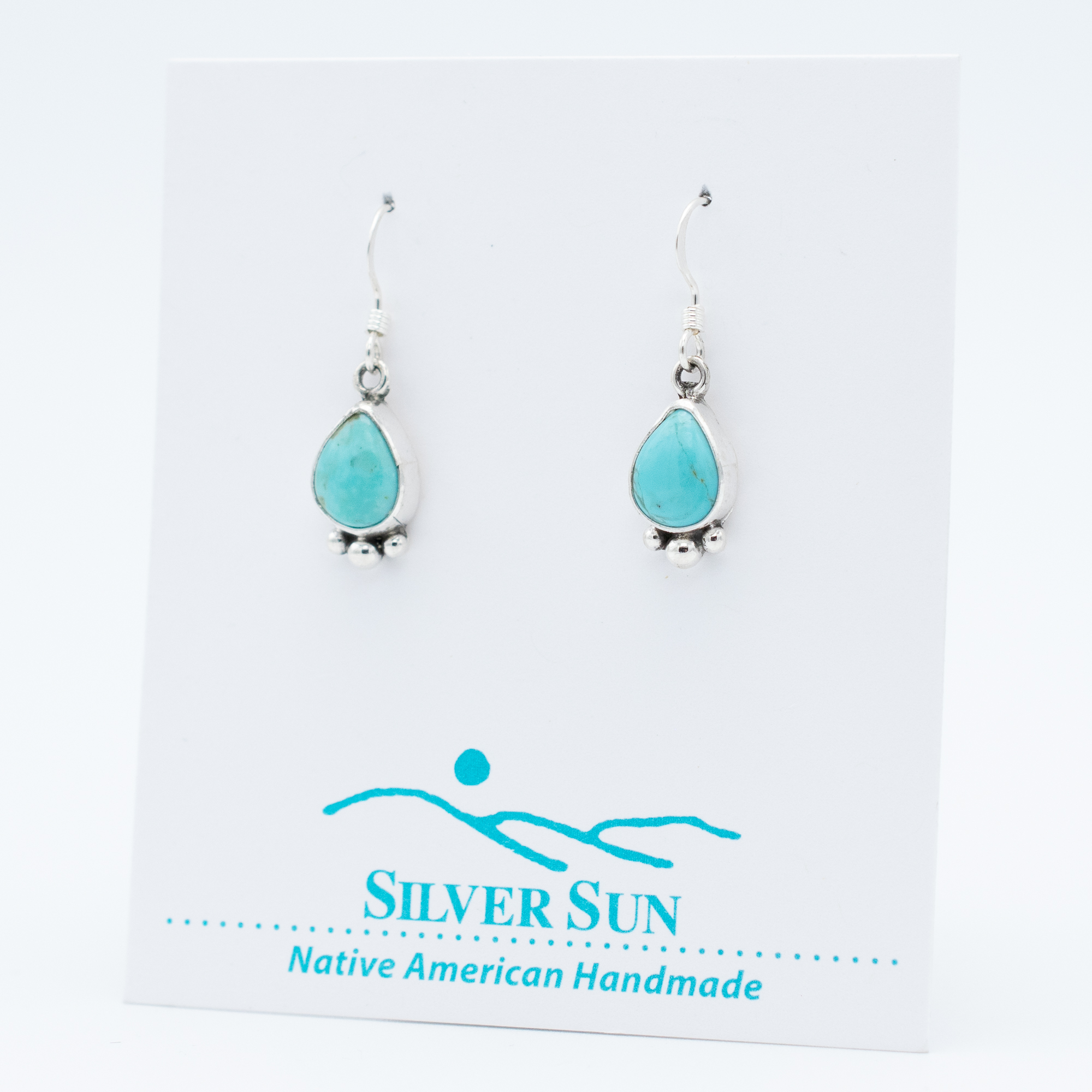 Kingman Turquoise Teardrop Earrings - Image 3