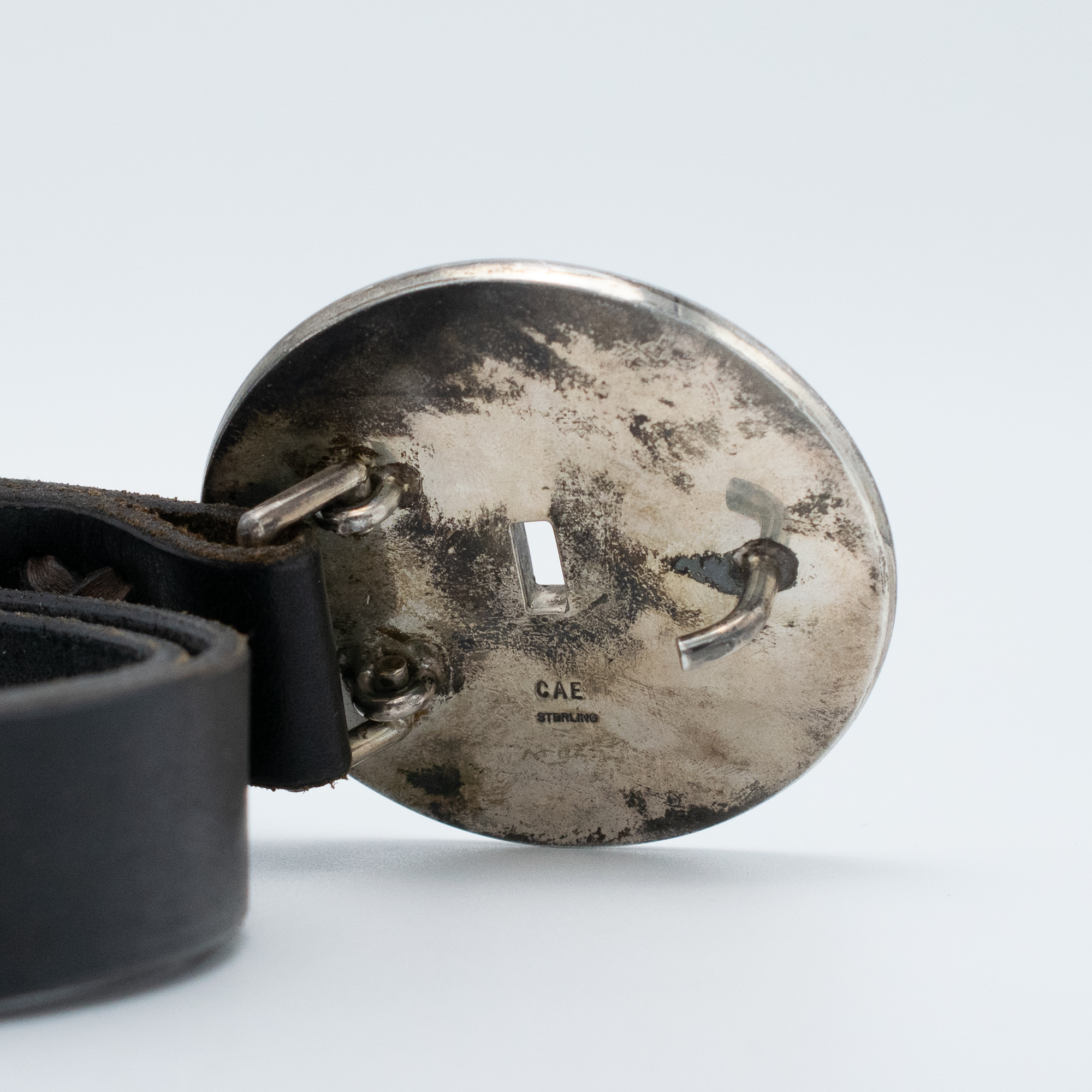 Vintage Turquoise Inlay Belt Buckle - Image 3