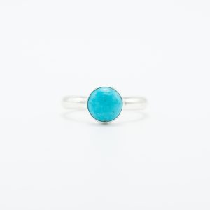 Kingman Turquoise Plain Silver Ring