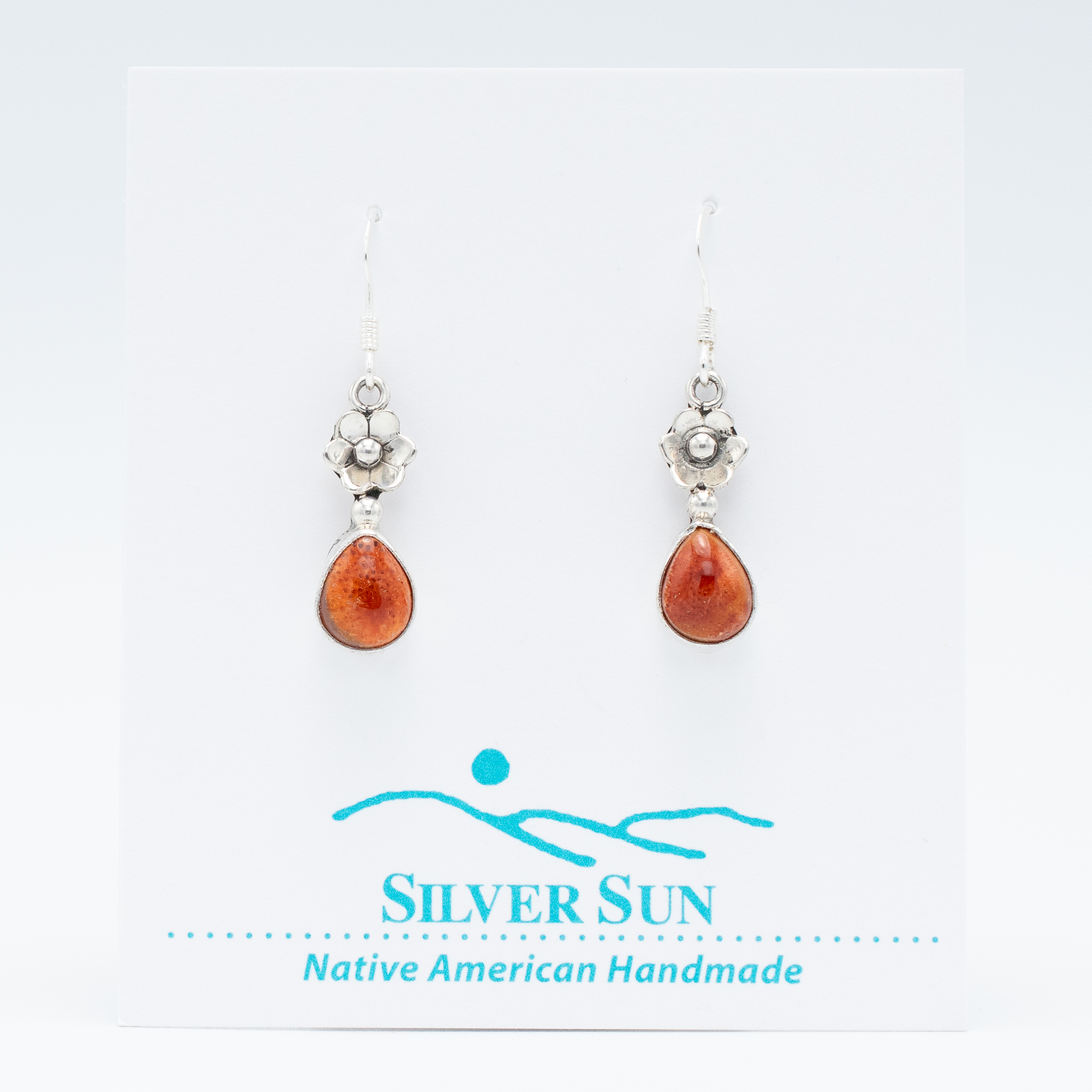 Apple Coral Flower Earrings