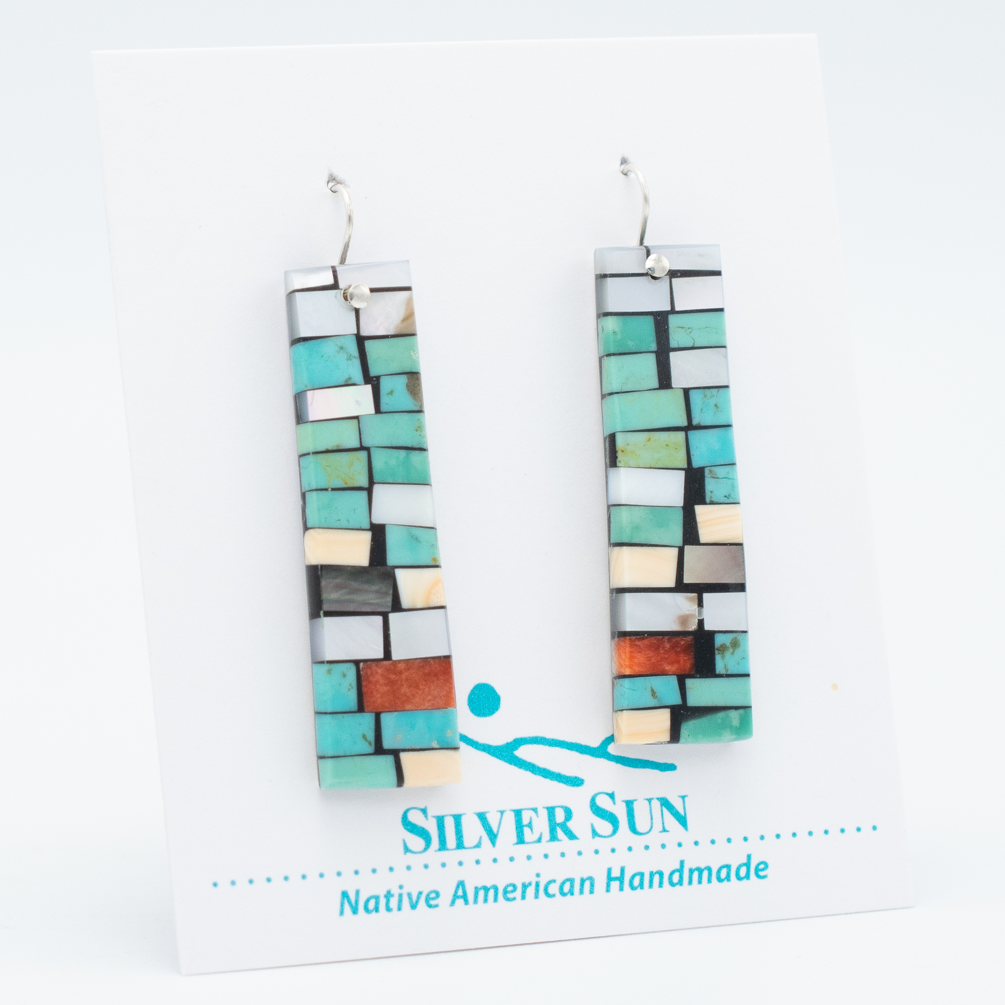 Mosaic Inlay Earrings - Image 2