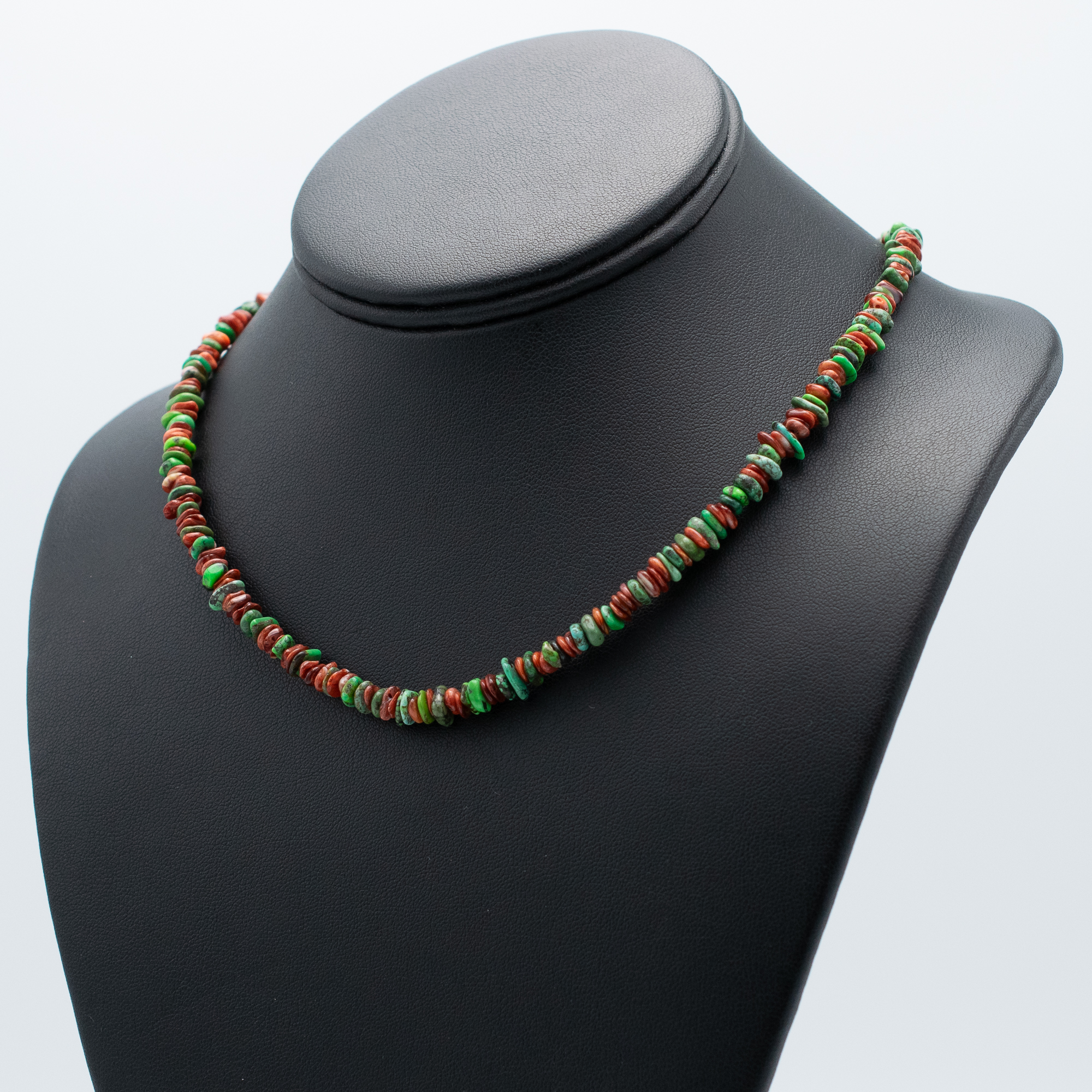 Spiny Oyster Shell & Chinese Turquoise Bead Necklace - Image 4