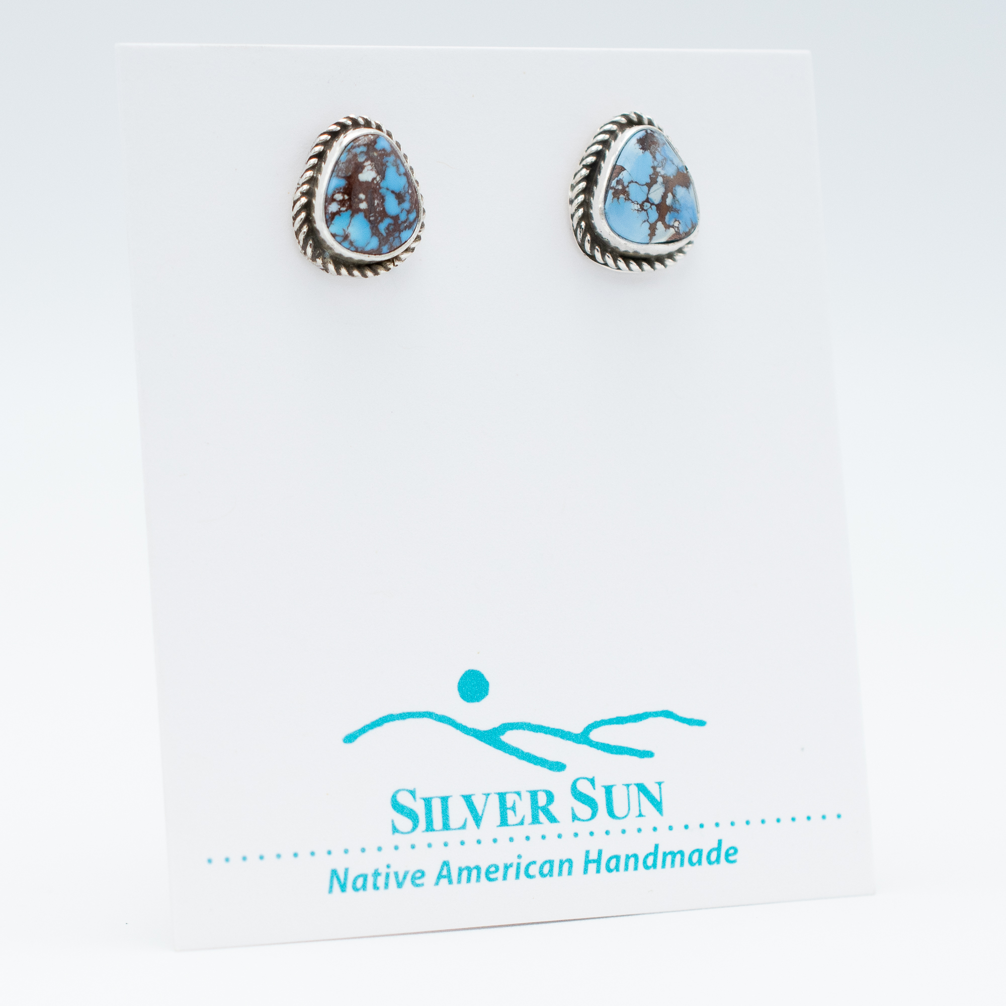 Golden Hill Turquoise Stud Earrings - Image 2