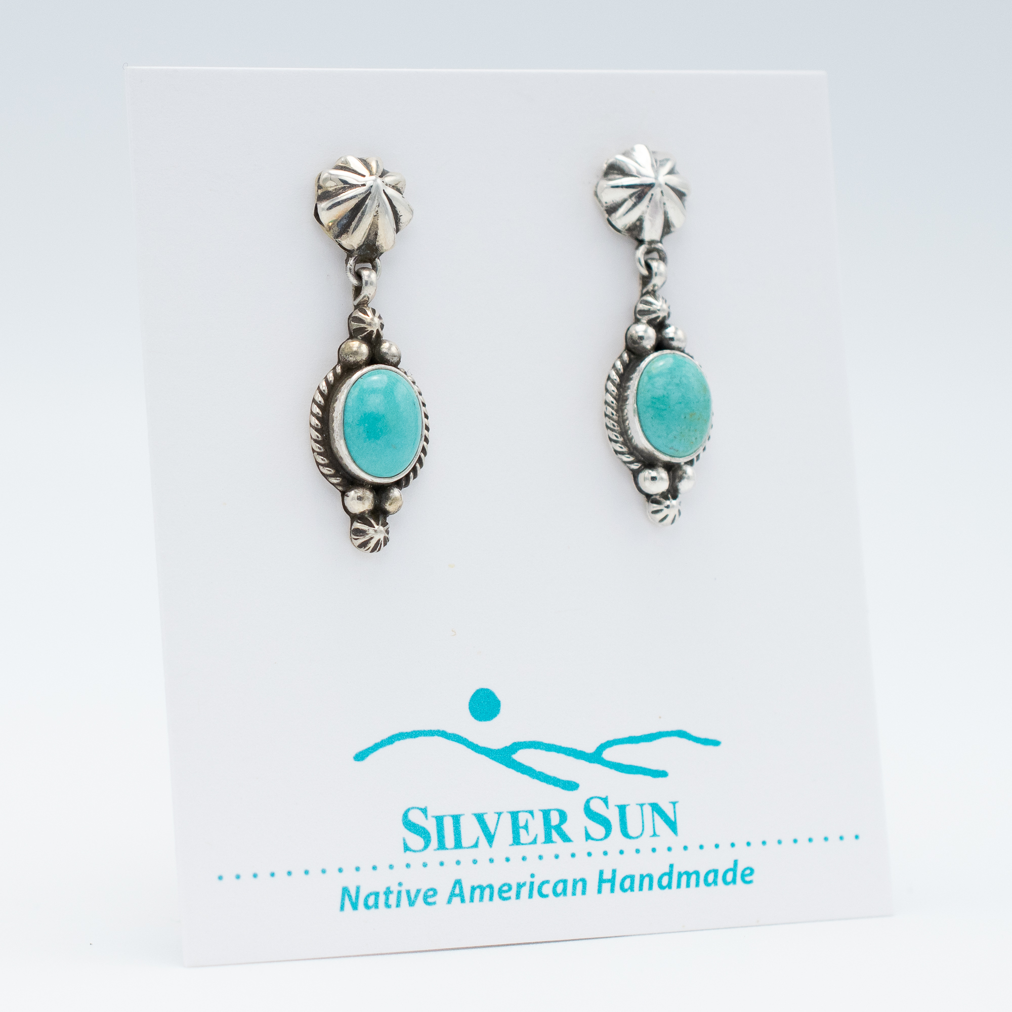 Kingman Turquoise Dangle Earrings - Image 2