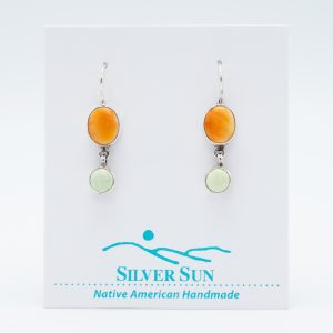 Spiny Oyster & Turquoise Earrings