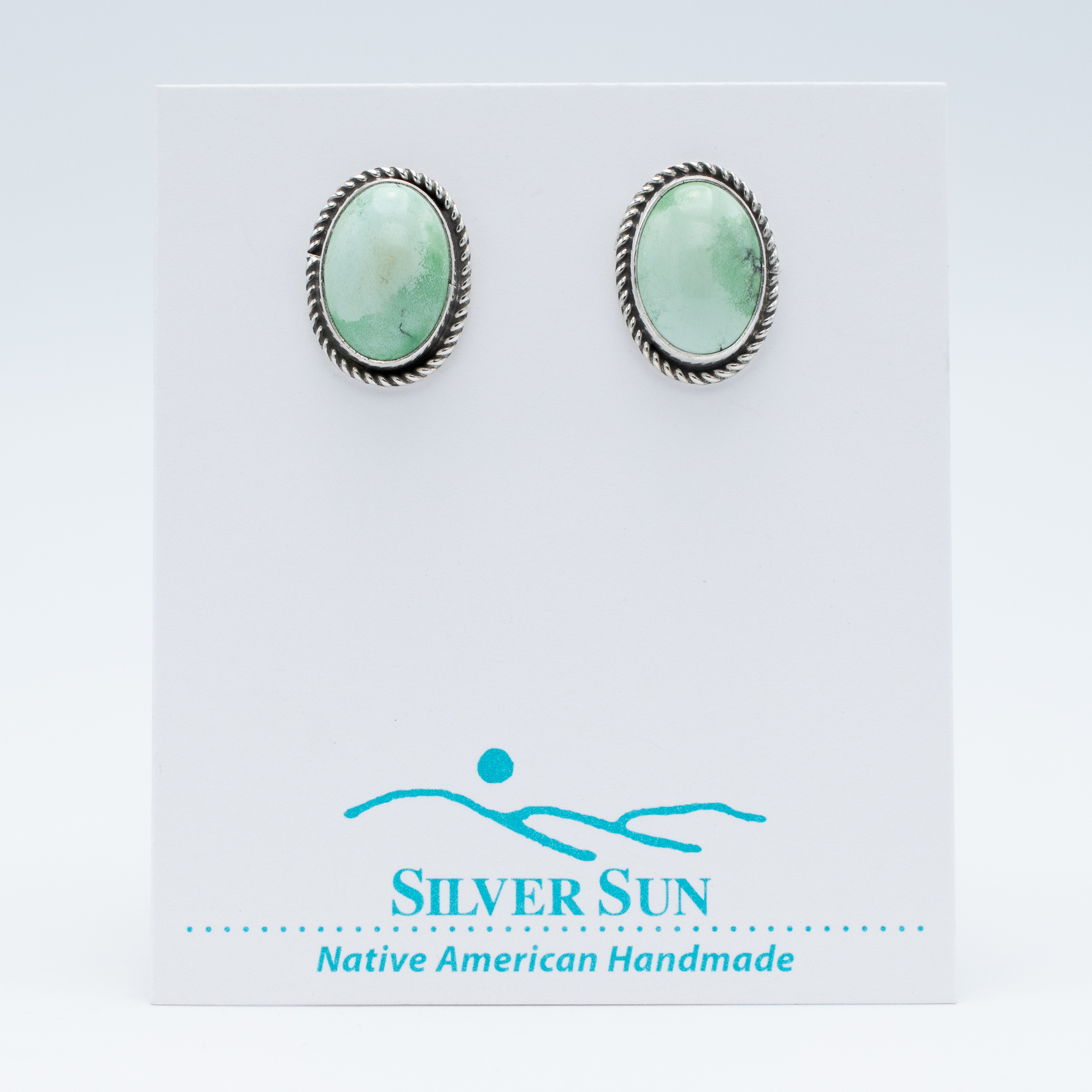 Chinese Turquoise Stud Earrings