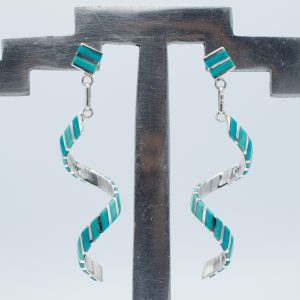 Sleeping Beauty Zuni Earrings