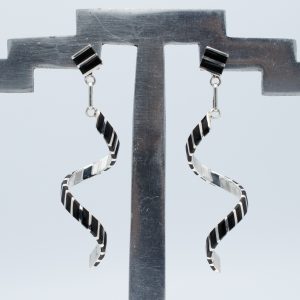 Black Onyx Zuni Earrings