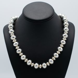 Handmade Sterling Silver Bead Necklace