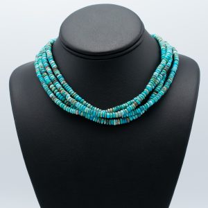 Multi-strand Chinese Turquoise Bead Necklace
