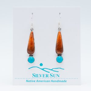 Spiny Oyster & Sleeping Beauty Turquoise Earring