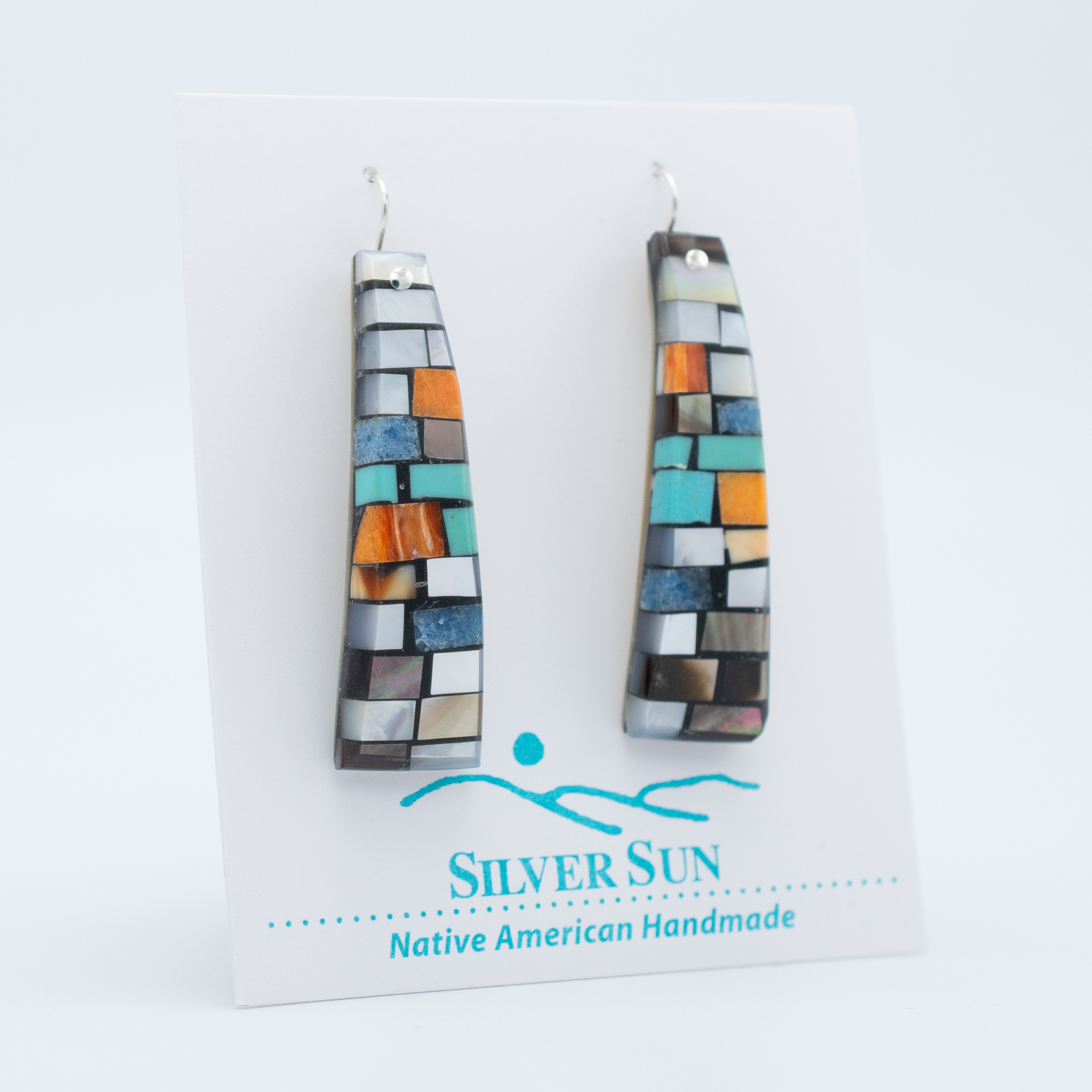 Mosaic Inlay Earrings - Image 2