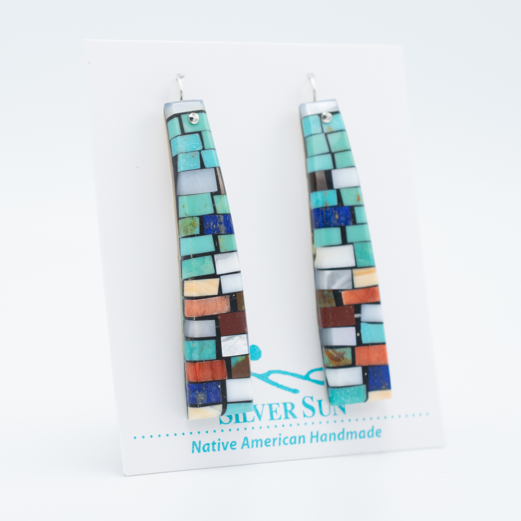 Mosaic Inlay Earrings - Image 2