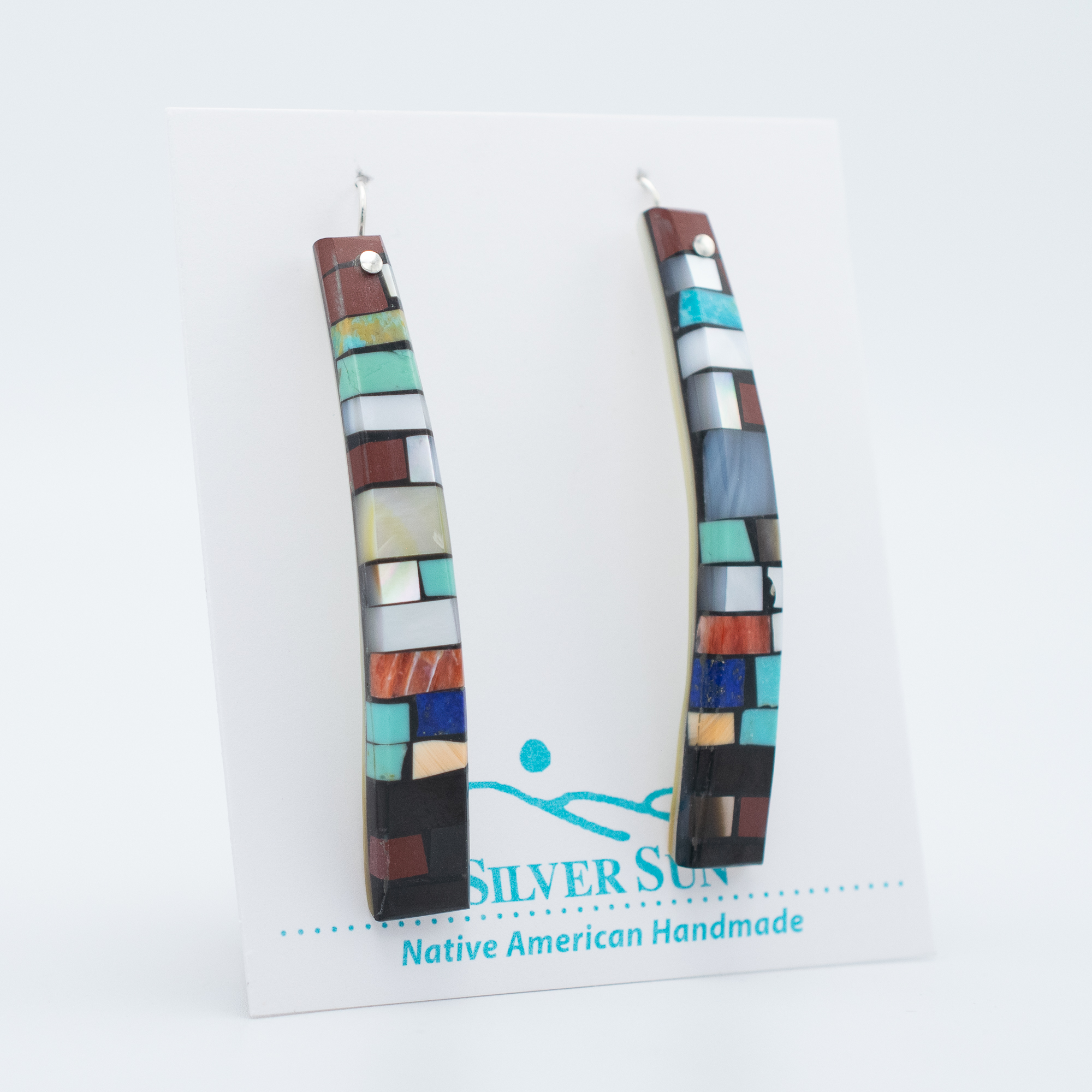 Mosaic Inlay Earrings - Image 2