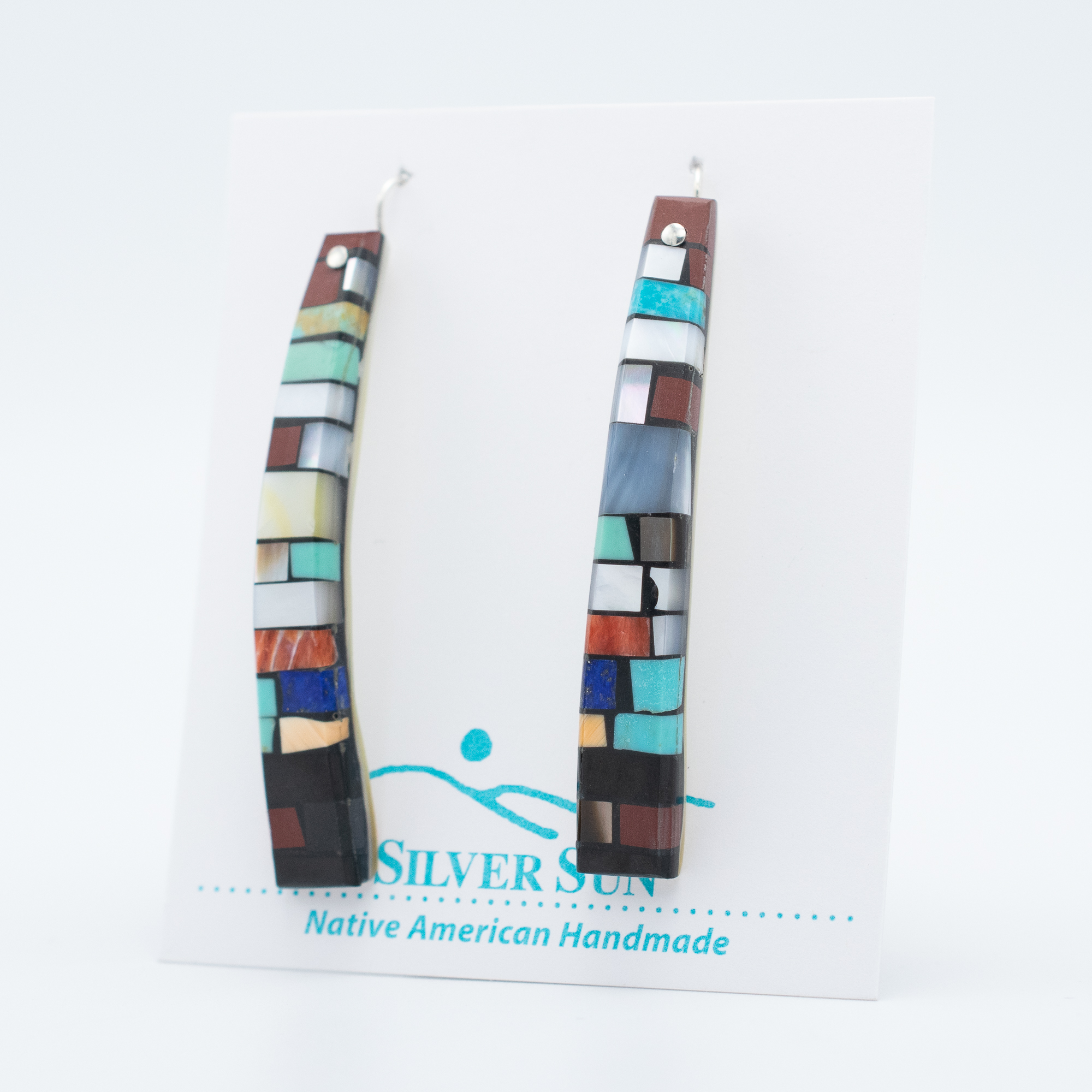 Mosaic Inlay Earrings - Image 3