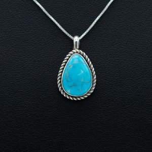 Natural Blue Ridge Turquoise Pendant