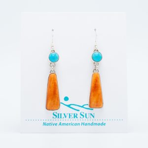 Sleeping Beauty Turquoise & Spiny Oyster Shell Earrings