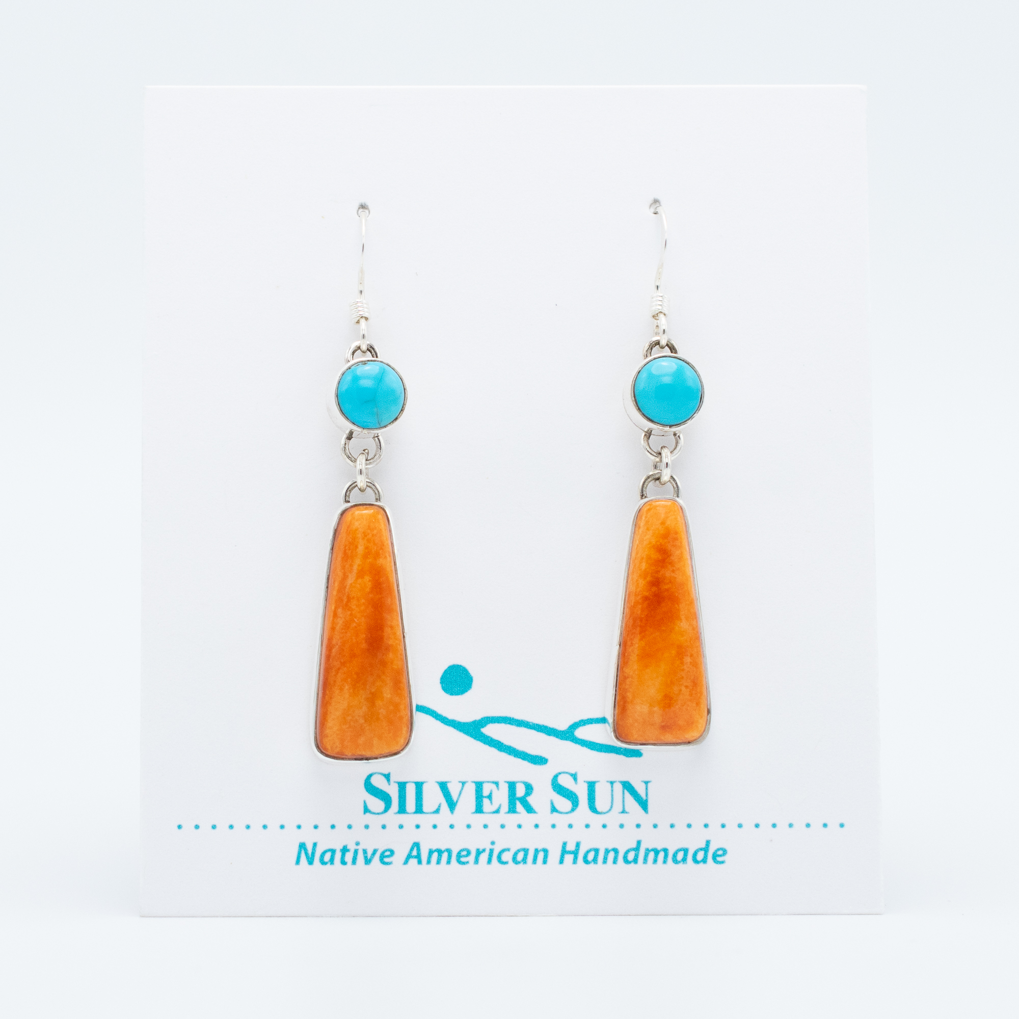Sleeping Beauty Turquoise & Spiny Oyster Shell Earrings
