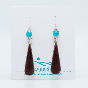 Sleeping Beauty Turquoise & Spiny Oyster Shell Earrings