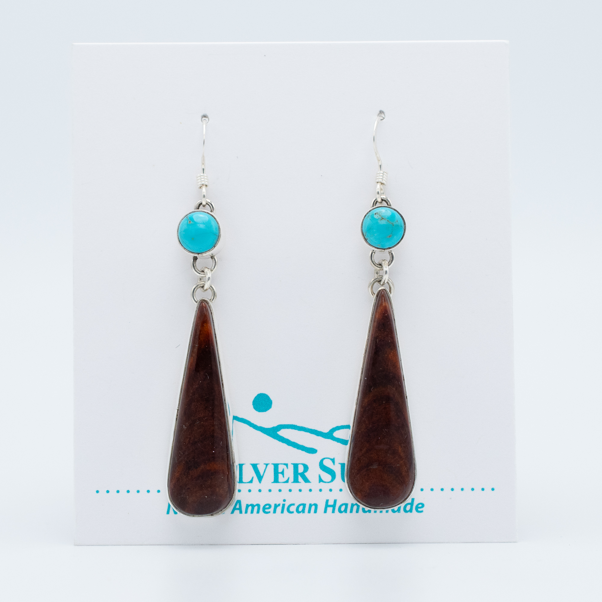 Sleeping Beauty Turquoise & Spiny Oyster Shell Earrings