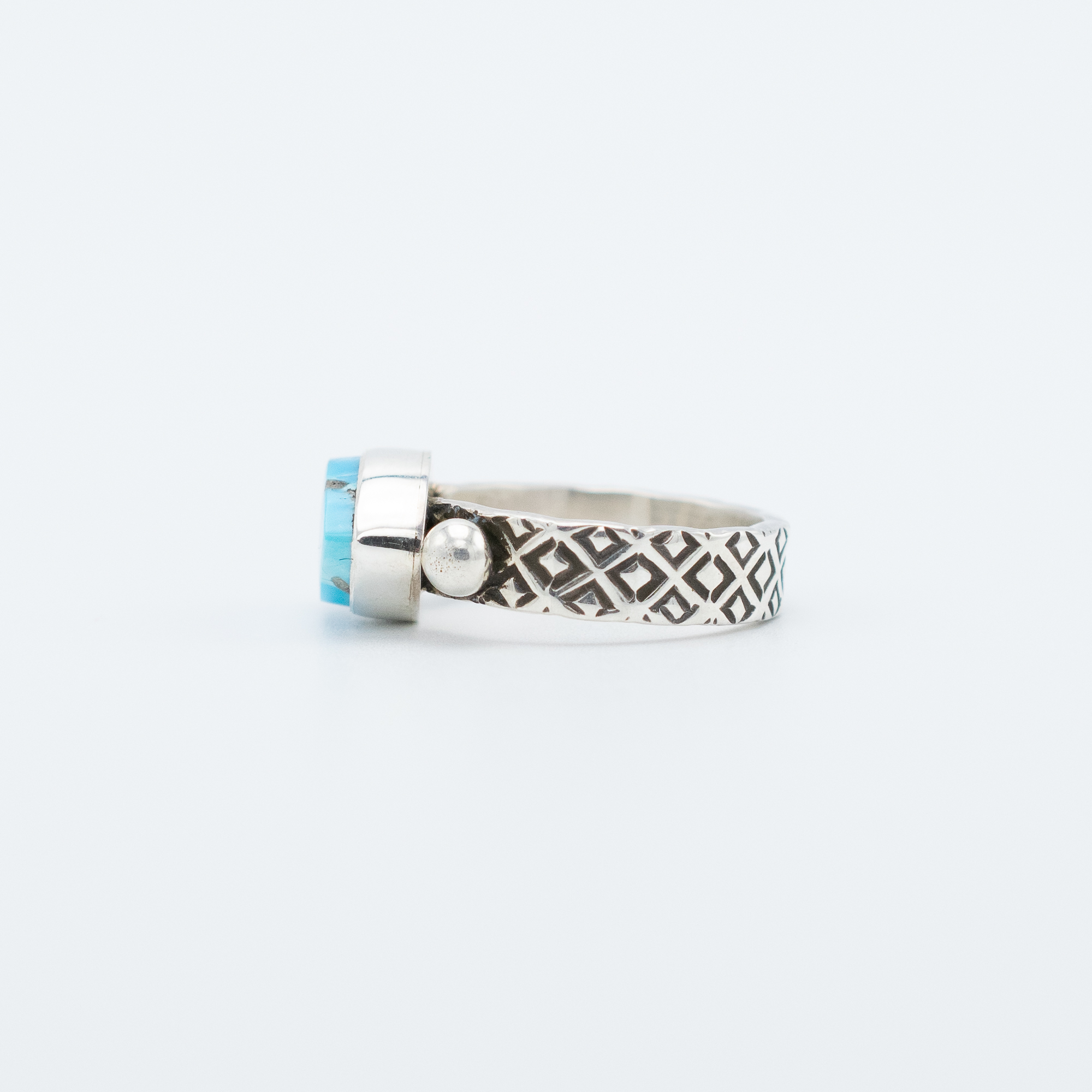 Blue Gem Turquoise Ring - Image 4