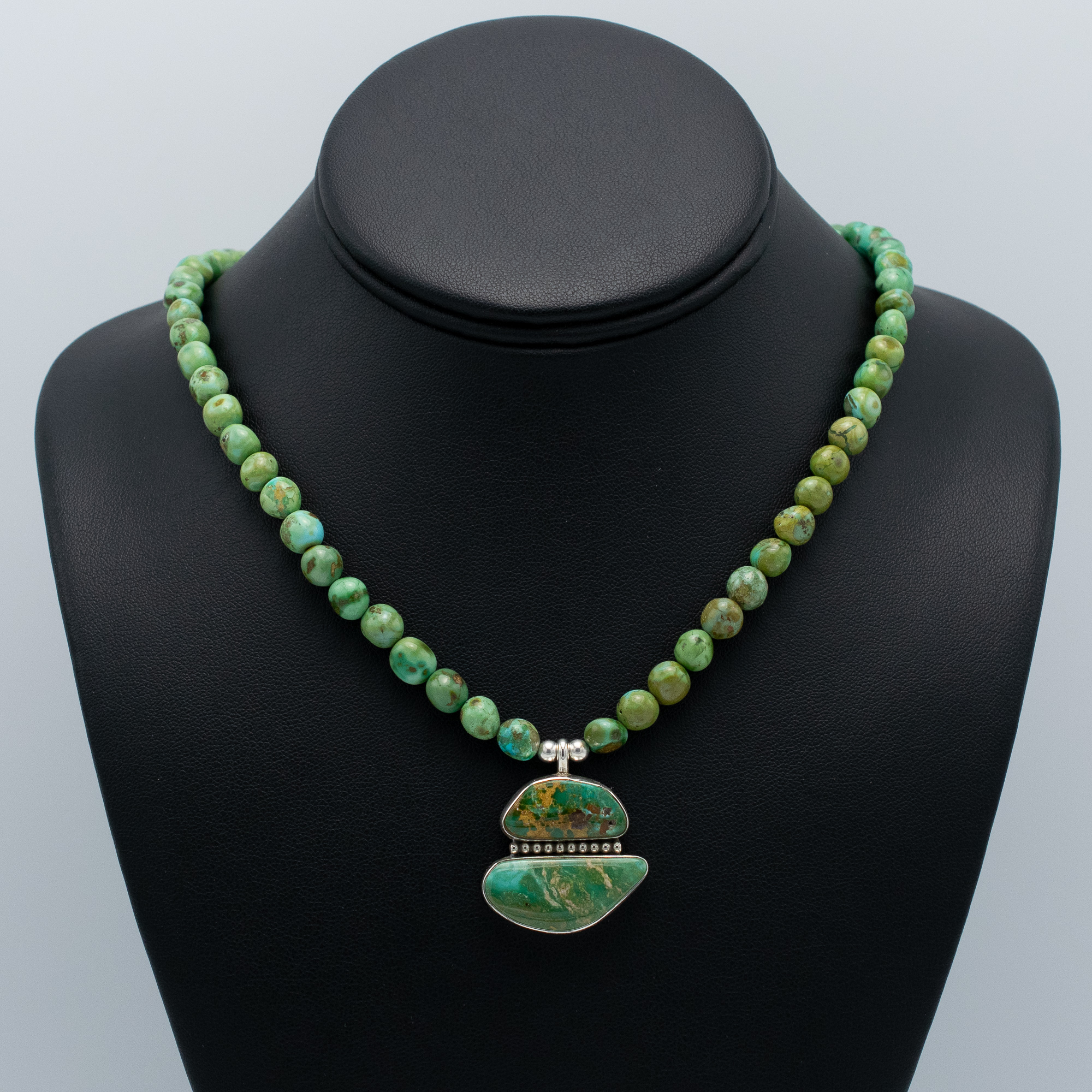 Blue Gem Pendant on Sonoran Gold Beads